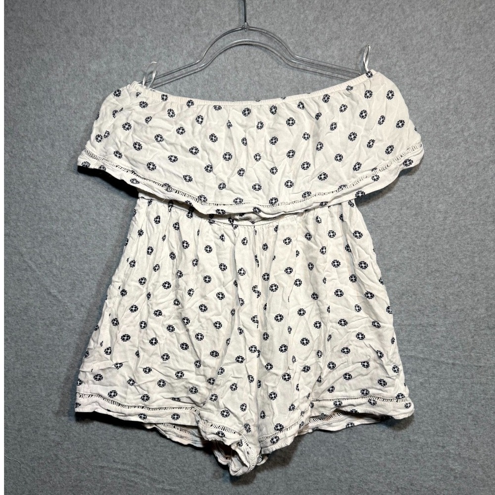 Cotton On Romper Women's Small One Piece Strapless Polka Dot White
